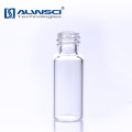 hplc lab clear röhrenförmige Glasfläschchen 1.8ml mit schwarzem PP Schraubverschluss